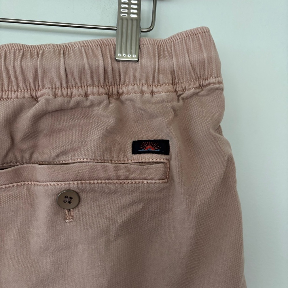 Faherty Pull-on Shorts Organic Cotton Tencel Linen Blend Mauve Men’s Size Large - Picture 12 of 14